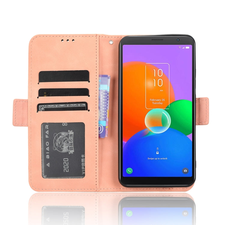 For TCL 403 Skin Feel Calf Texture Card Slots Leather Phone Case