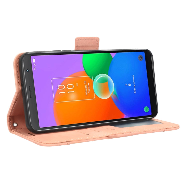 For TCL 403 Skin Feel Calf Texture Card Slots Leather Phone Case