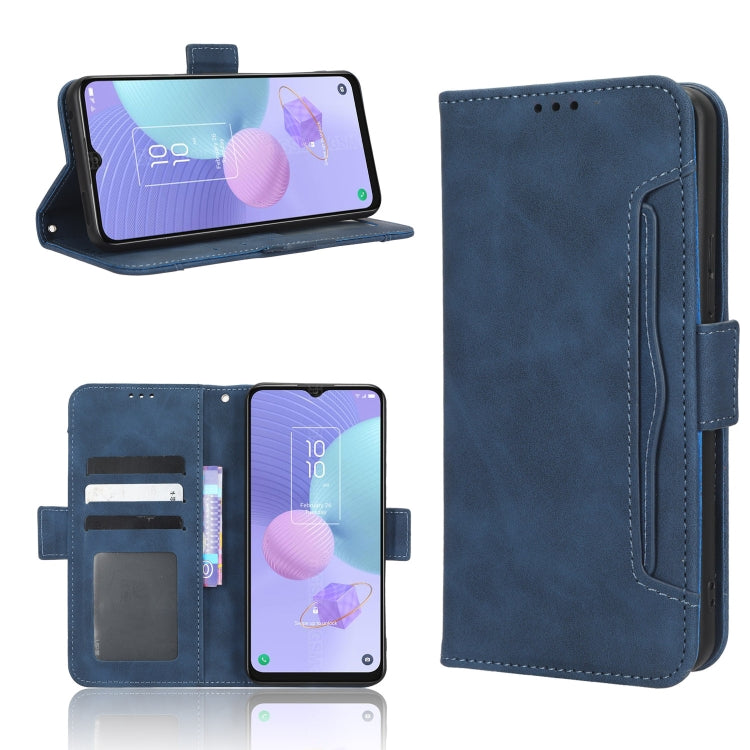 For TCL 408 Skin Feel Calf Texture Card Slots Leather Phone Case