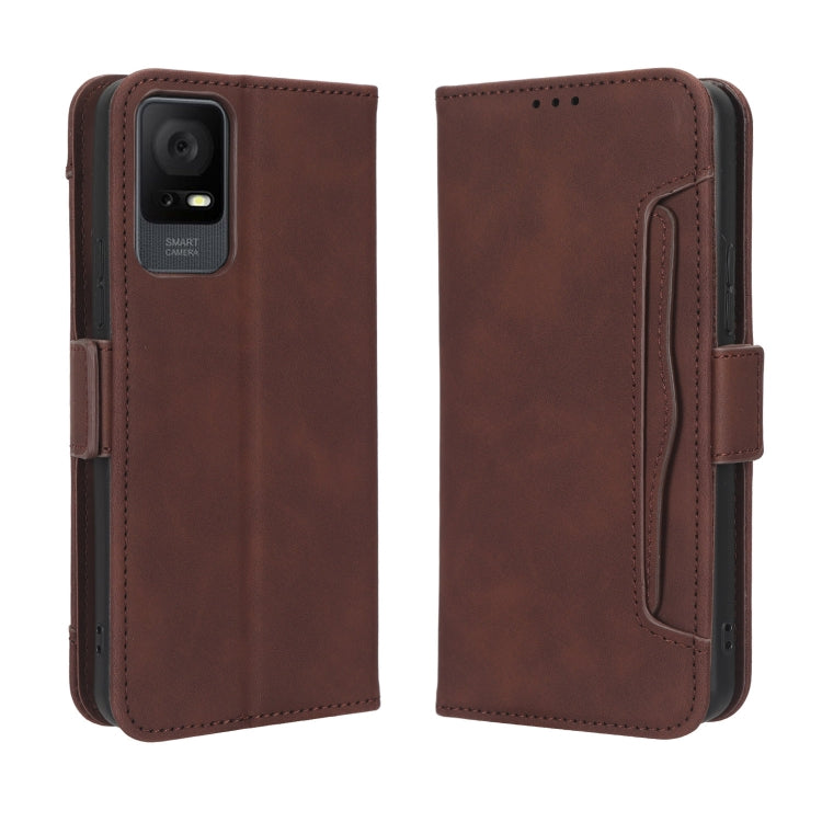 For TCL 408 Skin Feel Calf Texture Card Slots Leather Phone Case