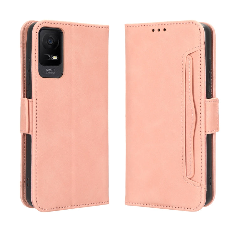 For TCL Ion X Skin Feel Calf Texture Card Slots Leather Phone Case