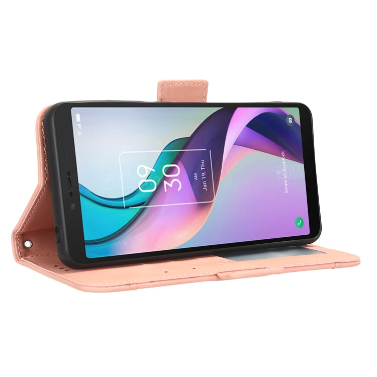 For TCL Ion X Skin Feel Calf Texture Card Slots Leather Phone Case