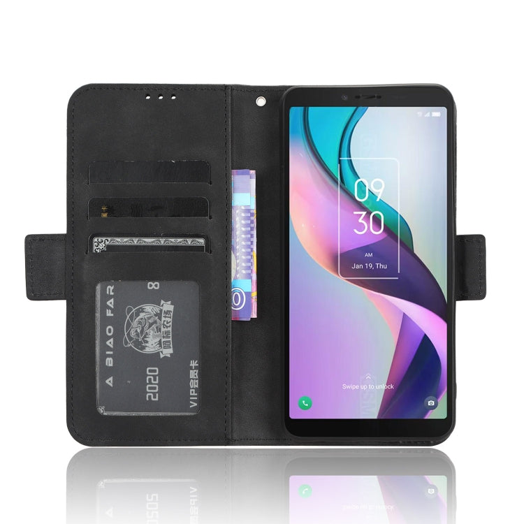 For TCL Ion X Skin Feel Calf Texture Card Slots Leather Phone Case