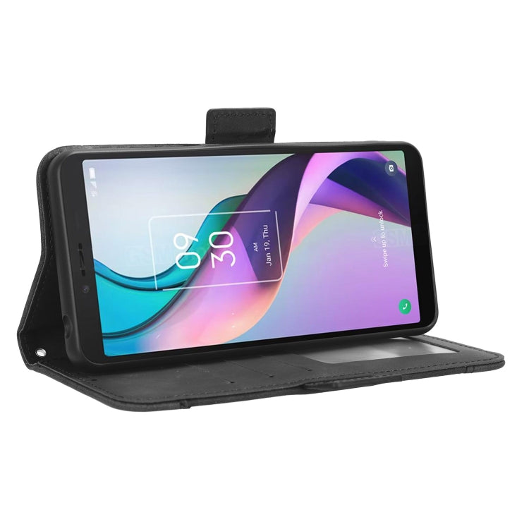 For TCL Ion X Skin Feel Calf Texture Card Slots Leather Phone Case