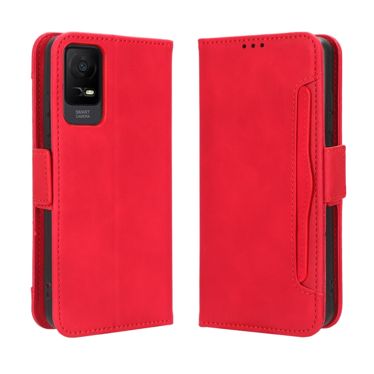 For TCL Ion X Skin Feel Calf Texture Card Slots Leather Phone Case