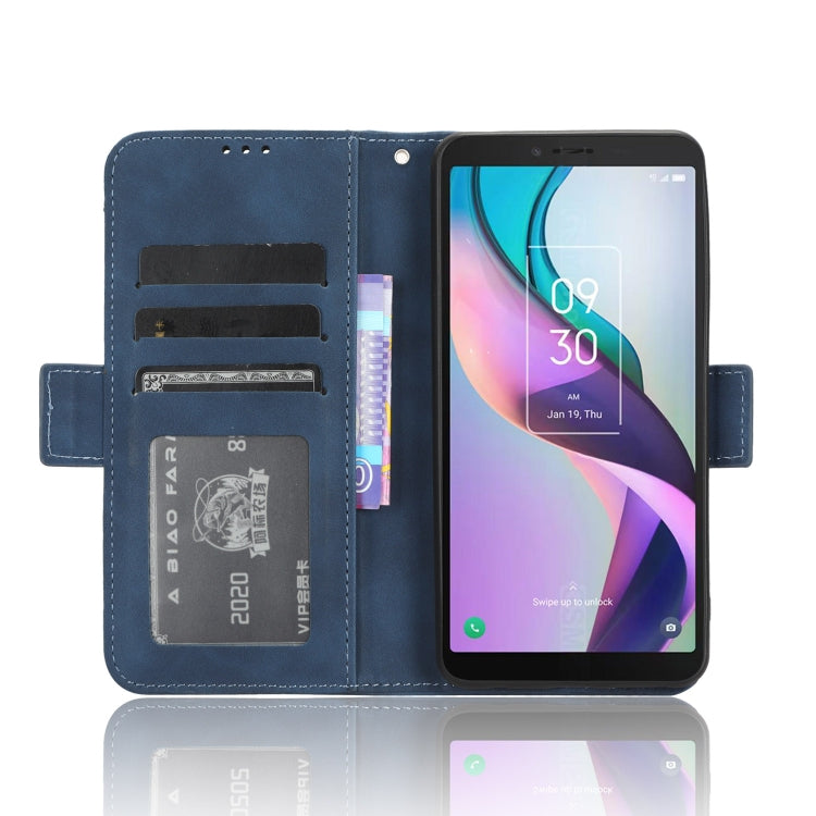 For TCL Ion X Skin Feel Calf Texture Card Slots Leather Phone Case
