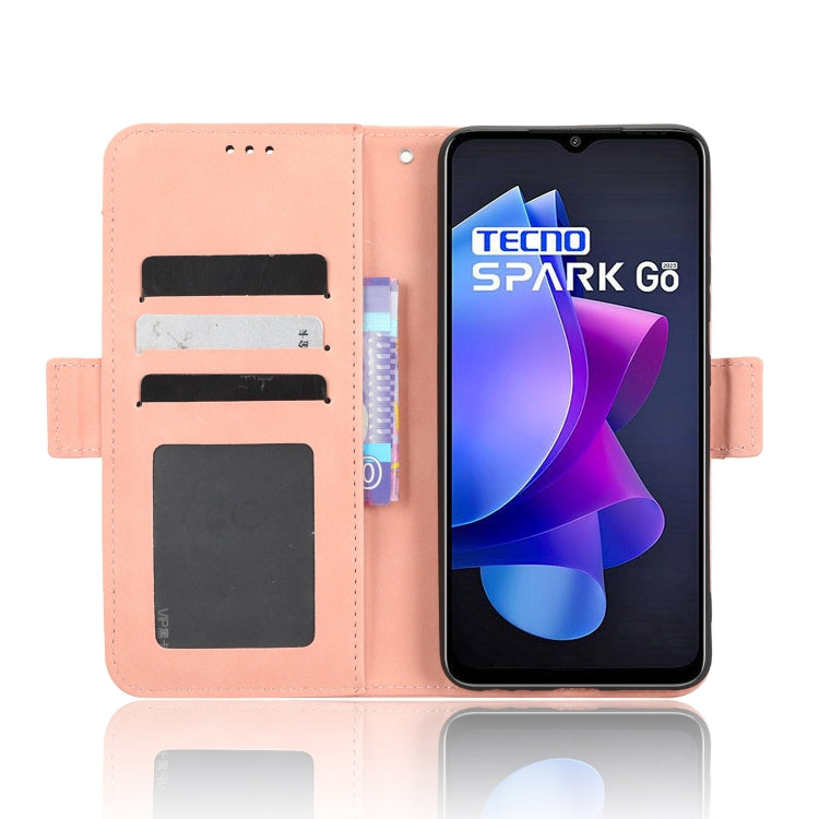 For Tecno Spark Go 2023 Skin Feel Calf Texture Card Slots Leather Phone Case