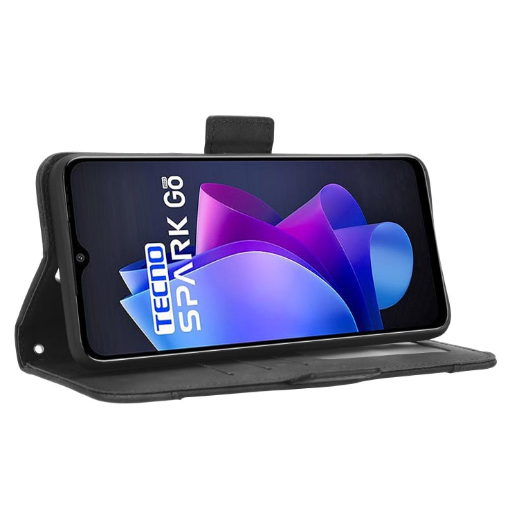For Tecno Spark Go 2023 Skin Feel Calf Texture Card Slots Leather Phone Case