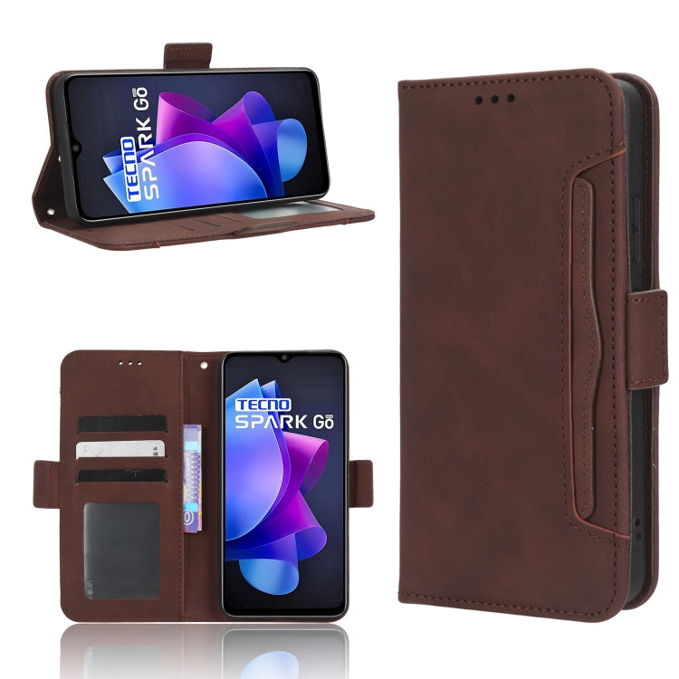 For Tecno Spark Go 2023 Skin Feel Calf Texture Card Slots Leather Phone Case