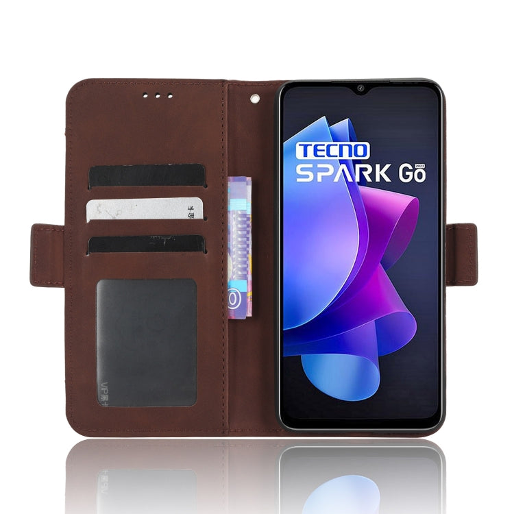 For Tecno Spark Go 2023 Skin Feel Calf Texture Card Slots Leather Phone Case