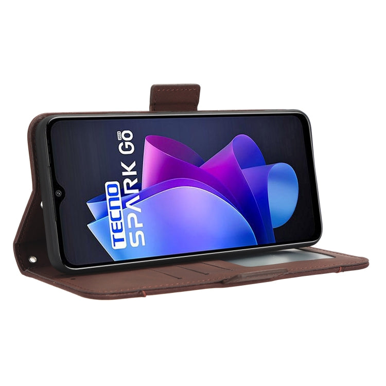 For Tecno Spark Go 2023 Skin Feel Calf Texture Card Slots Leather Phone Case