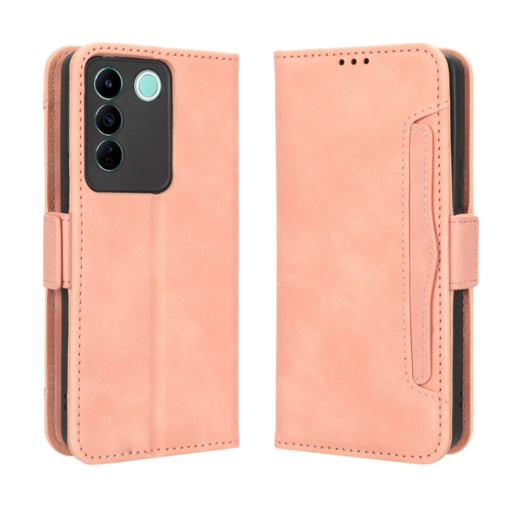 For vivo V27e / S16e Skin Feel Calf Texture Card Slots Leather Phone Case