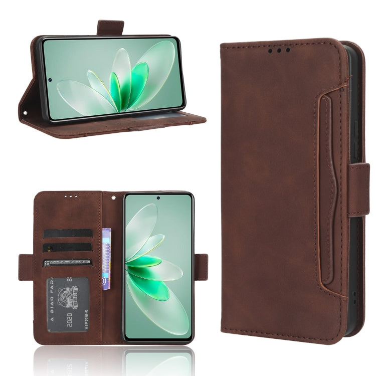 For vivo V27e / S16e Skin Feel Calf Texture Card Slots Leather Phone Case