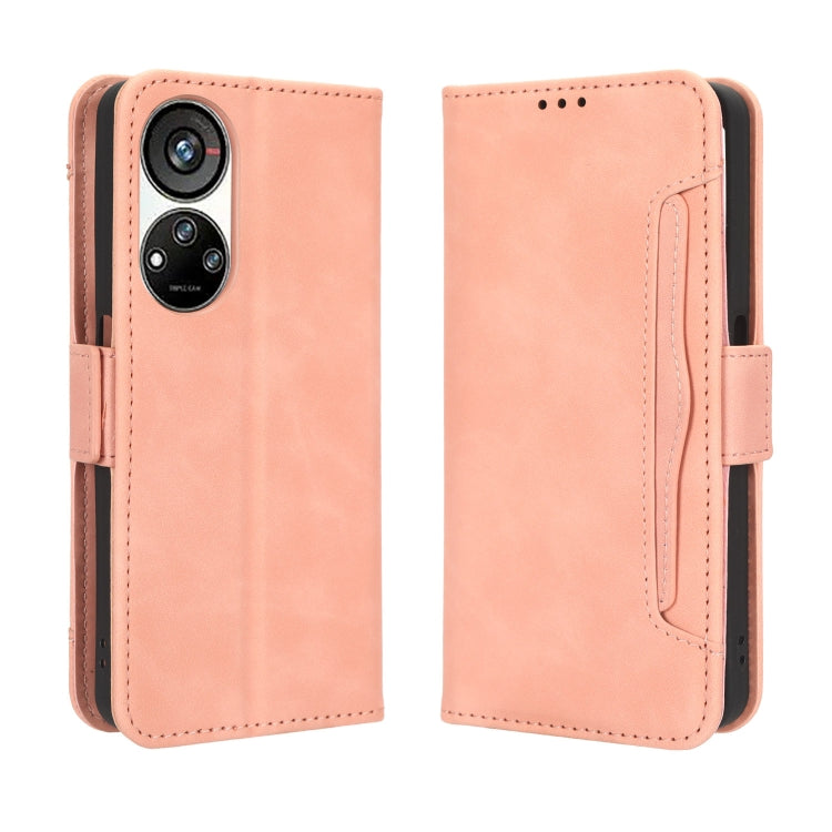 For ZTE Blade V40s Skin Feel Calf Texture Card Slots Leather Phone Case