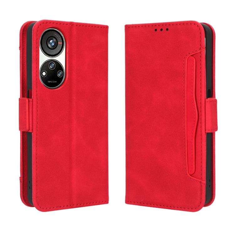 For ZTE Blade V40s Skin Feel Calf Texture Card Slots Leather Phone Case