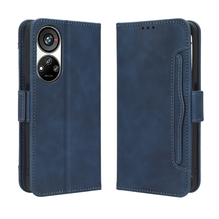 For ZTE Blade V40s Skin Feel Calf Texture Card Slots Leather Phone Case