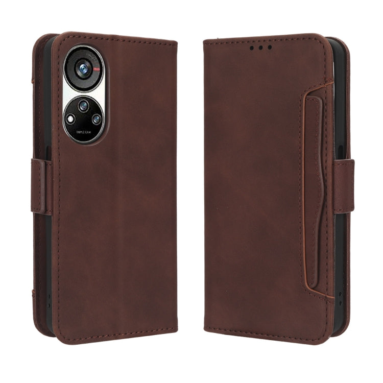 For ZTE Blade V40s Skin Feel Calf Texture Card Slots Leather Phone Case