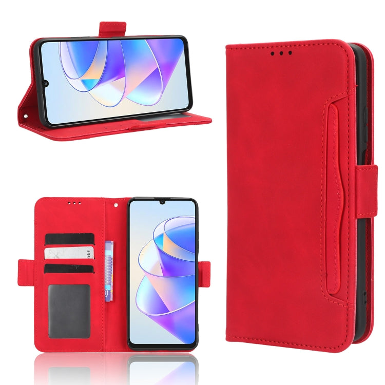 For Honor X7a Skin Feel Calf Texture Card Slots Leather Phone Case