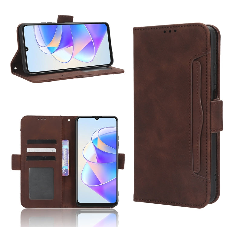 For Honor X7a Skin Feel Calf Texture Card Slots Leather Phone Case