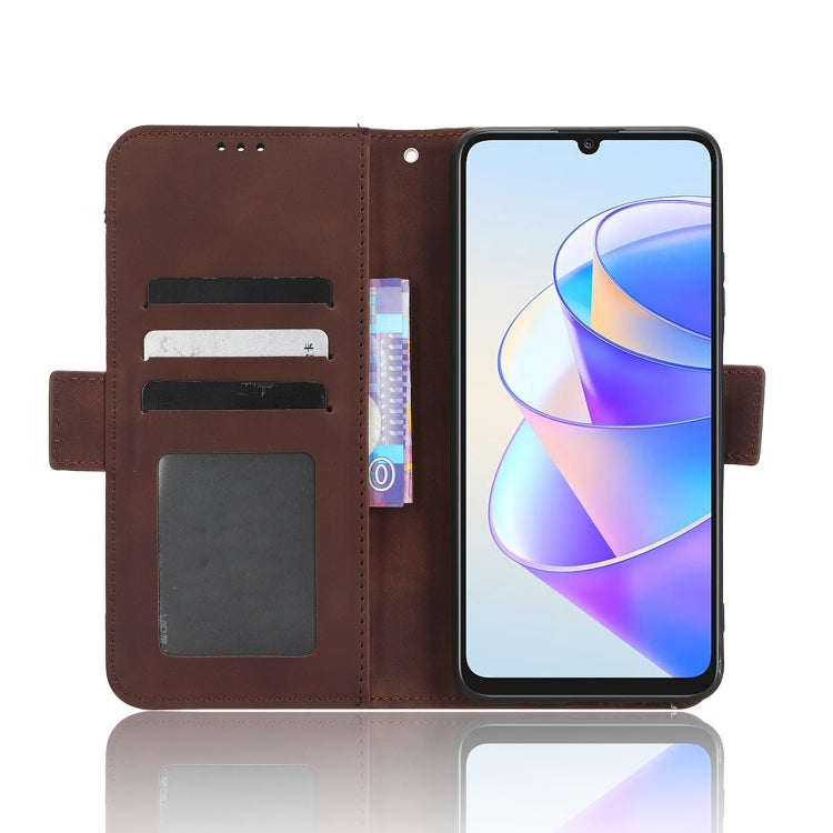 For Honor X7a Skin Feel Calf Texture Card Slots Leather Phone Case