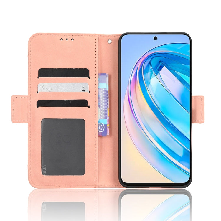 For Honor X8a Skin Feel Calf Texture Card Slots Leather Phone Case