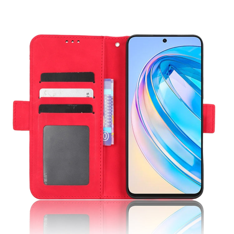 For Honor X8a Skin Feel Calf Texture Card Slots Leather Phone Case