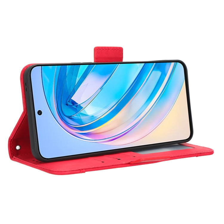 For Honor X8a Skin Feel Calf Texture Card Slots Leather Phone Case