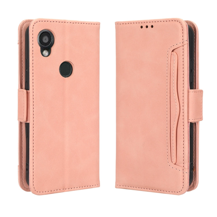 For Kyocera Digno SX3 KYG02 Skin Feel Calf Texture Card Slots Leather Phone Case