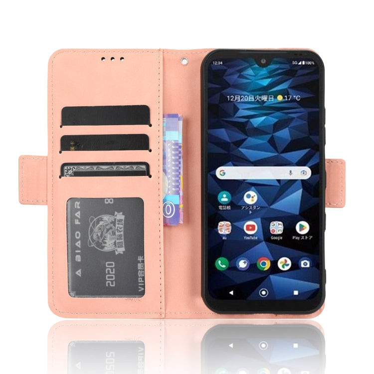 For Kyocera Digno SX3 KYG02 Skin Feel Calf Texture Card Slots Leather Phone Case