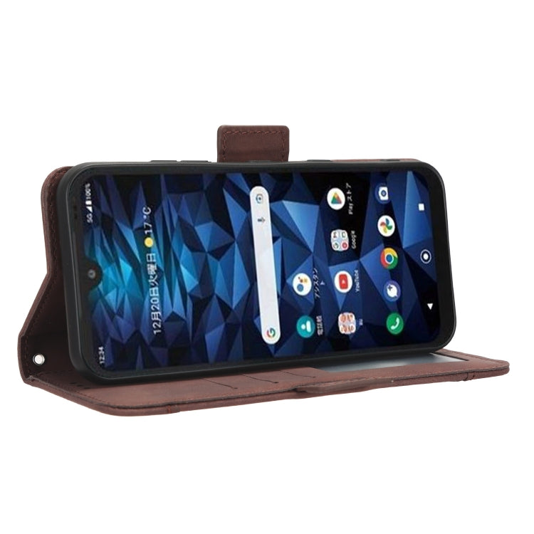 For Kyocera Digno SX3 KYG02 Skin Feel Calf Texture Card Slots Leather Phone Case