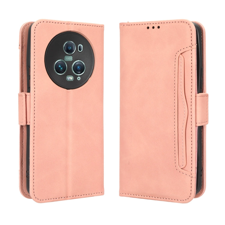 For Honor Magic5 Pro Skin Feel Calf Texture Card Slots Leather Phone Case