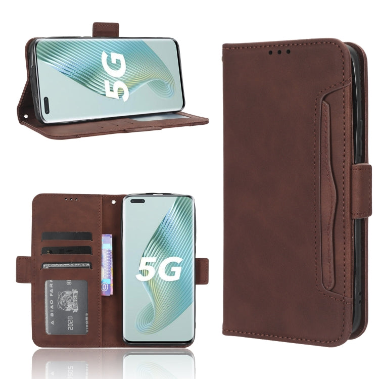 For Honor Magic5 Pro Skin Feel Calf Texture Card Slots Leather Phone Case