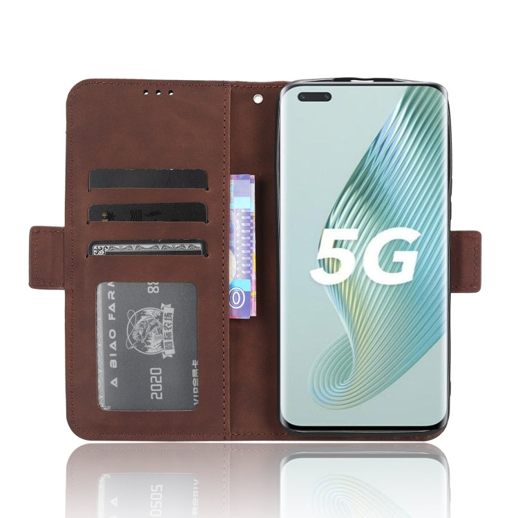 For Honor Magic5 Pro Skin Feel Calf Texture Card Slots Leather Phone Case