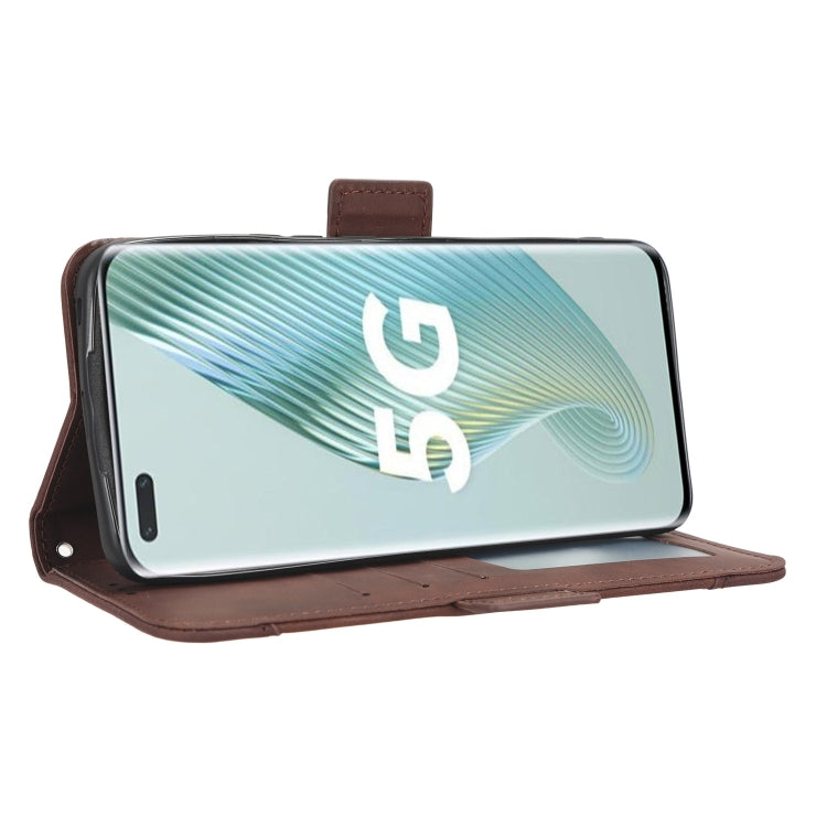 For Honor Magic5 Pro Skin Feel Calf Texture Card Slots Leather Phone Case