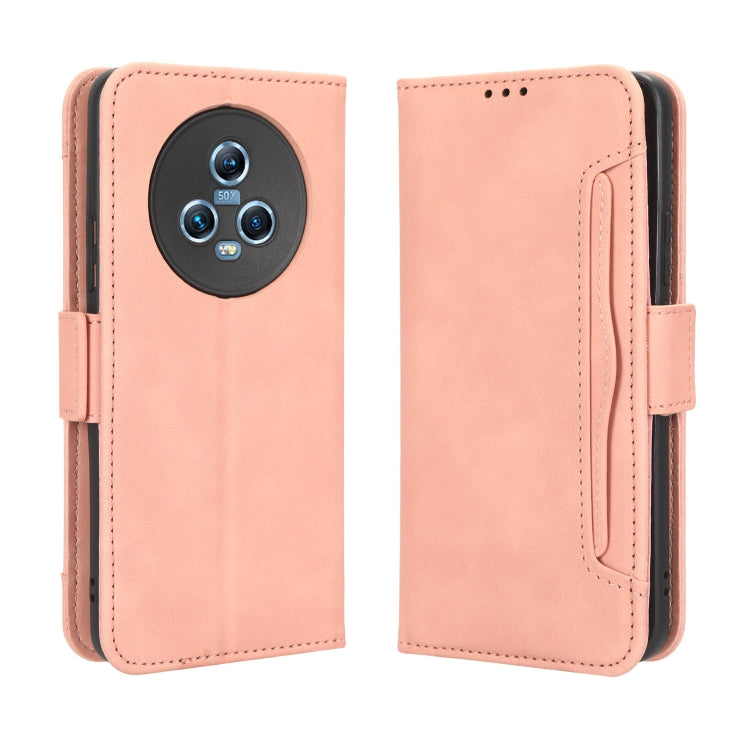 For Honor Magic5 Skin Feel Calf Texture Card Slots Leather Phone Case