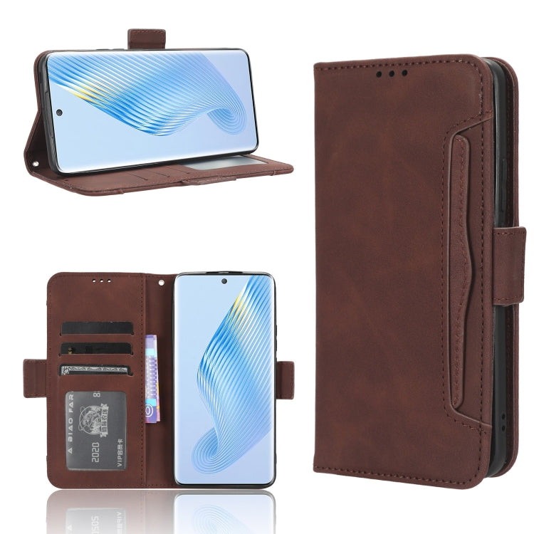 For Honor Magic5 Skin Feel Calf Texture Card Slots Leather Phone Case