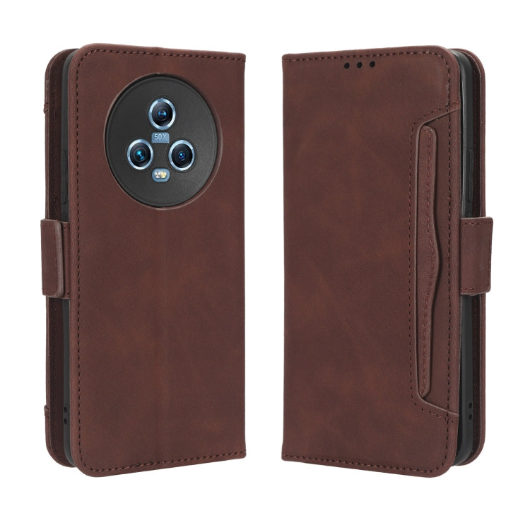 For Honor Magic5 Skin Feel Calf Texture Card Slots Leather Phone Case