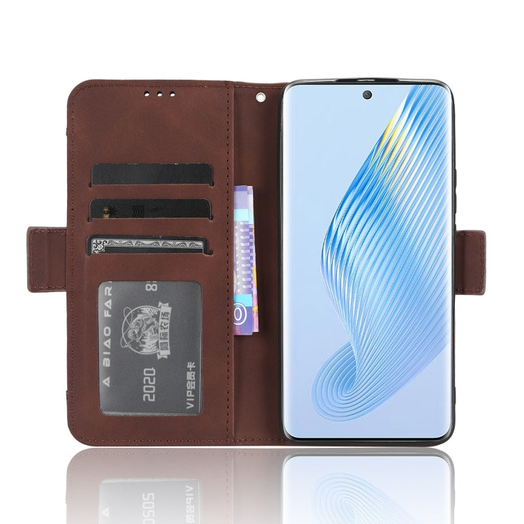 For Honor Magic5 Skin Feel Calf Texture Card Slots Leather Phone Case