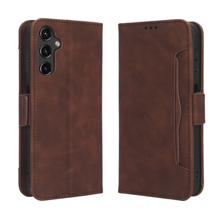 For Samsung Galaxy A24 4G Skin Feel Calf Texture Card Slots Leather Phone Case