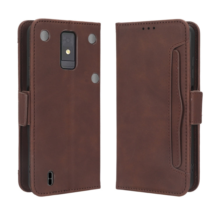 For ZTE Blade A32 Skin Feel Calf Texture Card Slots Leather Phone Case