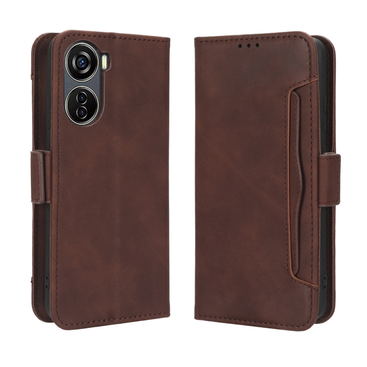 For ZTE Blade V40 Design Skin Feel Calf Texture Card Slots Leather Phone Case