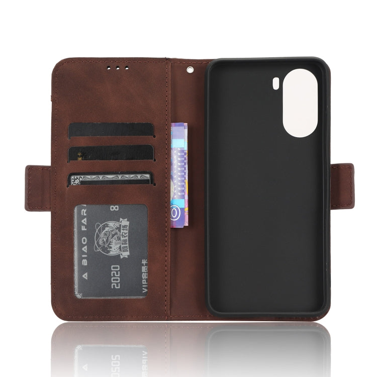 For ZTE Blade V40 Design Skin Feel Calf Texture Card Slots Leather Phone Case