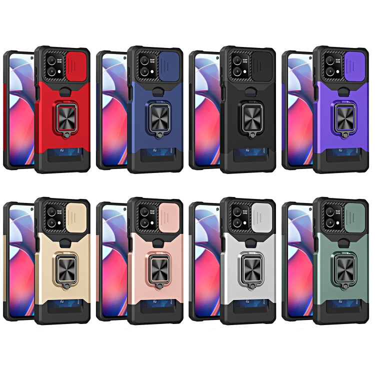 For Motorola Moto G Stylus 5G 2023 Camera Shield Card Slot Phone Case with Ring Holder
