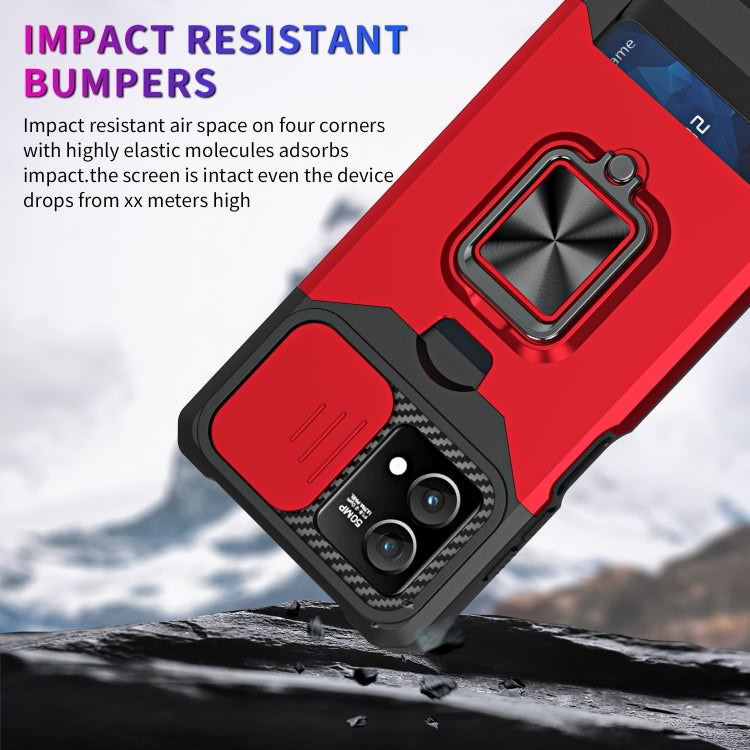 For Motorola Moto G Stylus 5G 2023 Camera Shield Card Slot Phone Case with Ring Holder