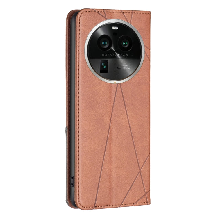 For OPPO Find X6 Pro 5G Prismatic Invisible Magnetic Leather Phone Case