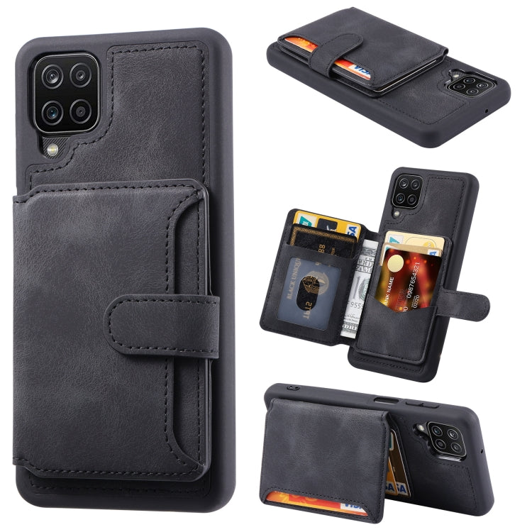 For Samsung Galaxy A12 5G Skin Feel Dream Anti-theft Brush Shockproof Portable Skin Card Bag Phone Case