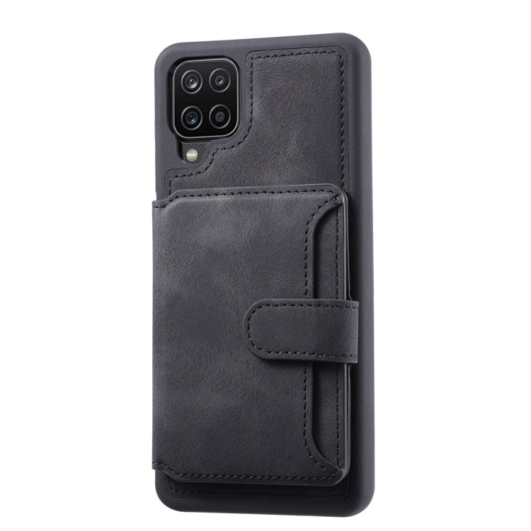 For Samsung Galaxy A12 5G Skin Feel Dream Anti-theft Brush Shockproof Portable Skin Card Bag Phone Case
