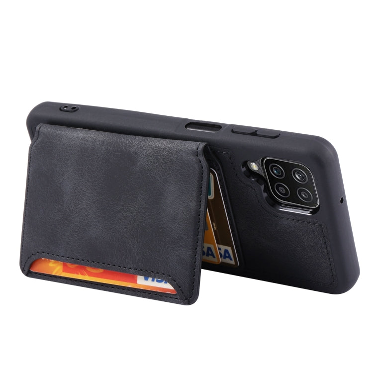 For Samsung Galaxy A12 5G Skin Feel Dream Anti-theft Brush Shockproof Portable Skin Card Bag Phone Case