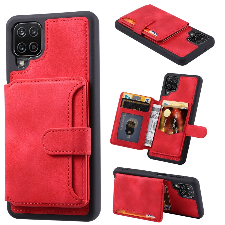 For Samsung Galaxy A12 5G Skin Feel Dream Anti-theft Brush Shockproof Portable Skin Card Bag Phone Case