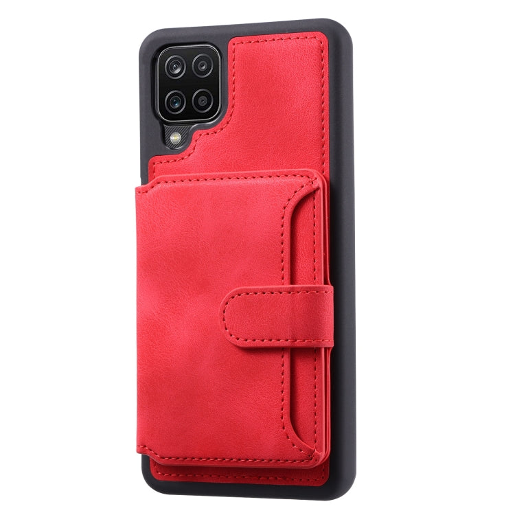 For Samsung Galaxy A12 5G Skin Feel Dream Anti-theft Brush Shockproof Portable Skin Card Bag Phone Case